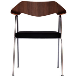 Case Robin Day 675 Chair Walnut and Chrome